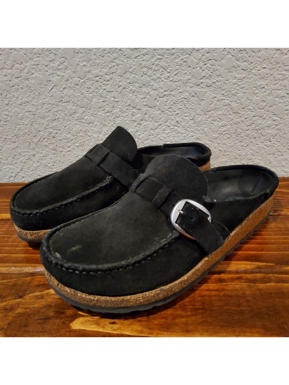 Birkenstock Buckley Black Suede Clog Sandals Women's EU 38 (US 7-7.5)